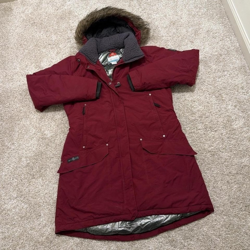 Columbia Omni-Heat‎ Utility Parka Coat | Burgundy | Large